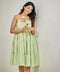 Layered Strappy Gingham Dress